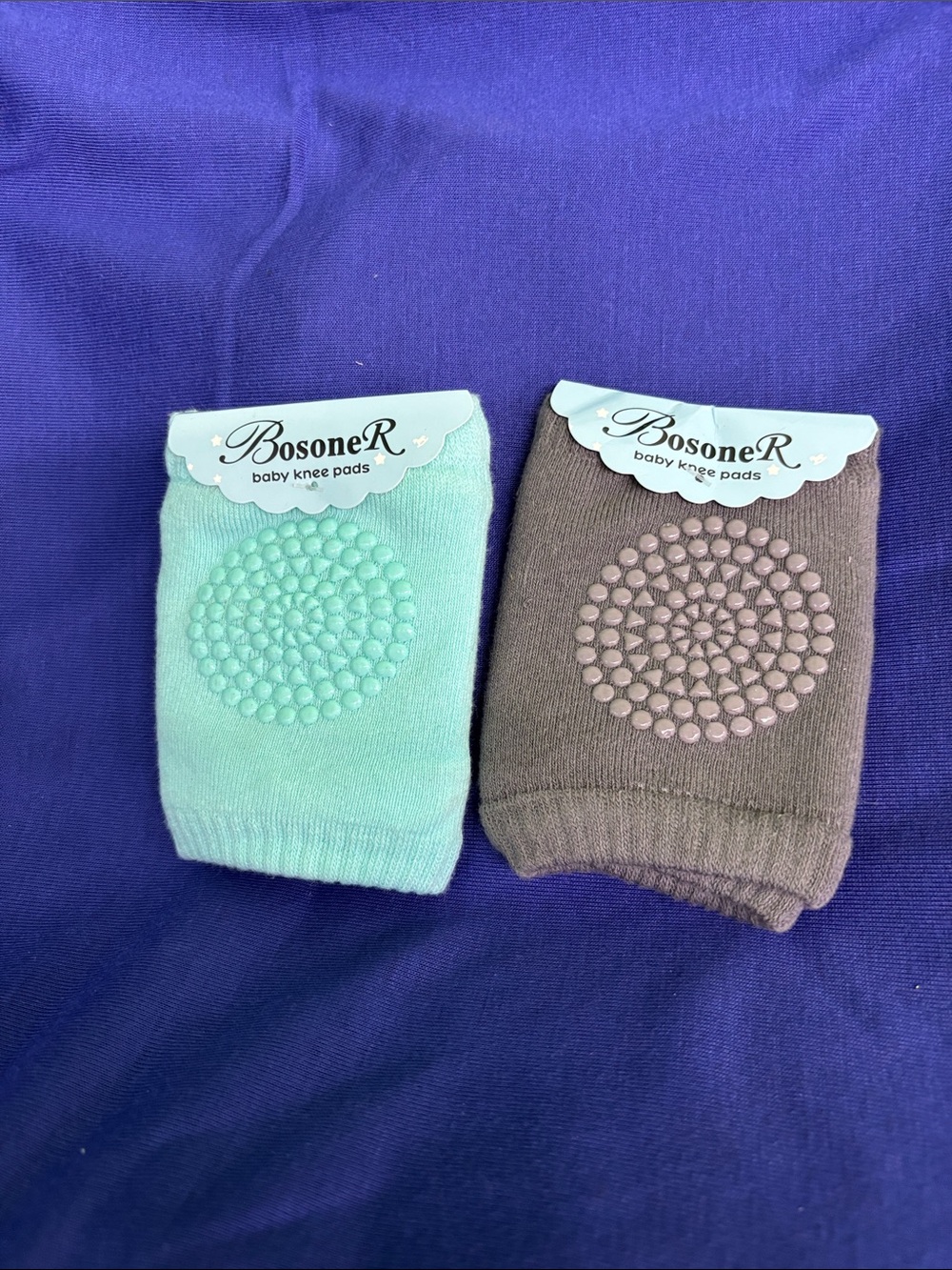 BosoneR Baby Knee Pads - Mint & Gray New